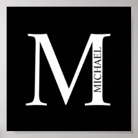 Personalized Monogram and Name Poster