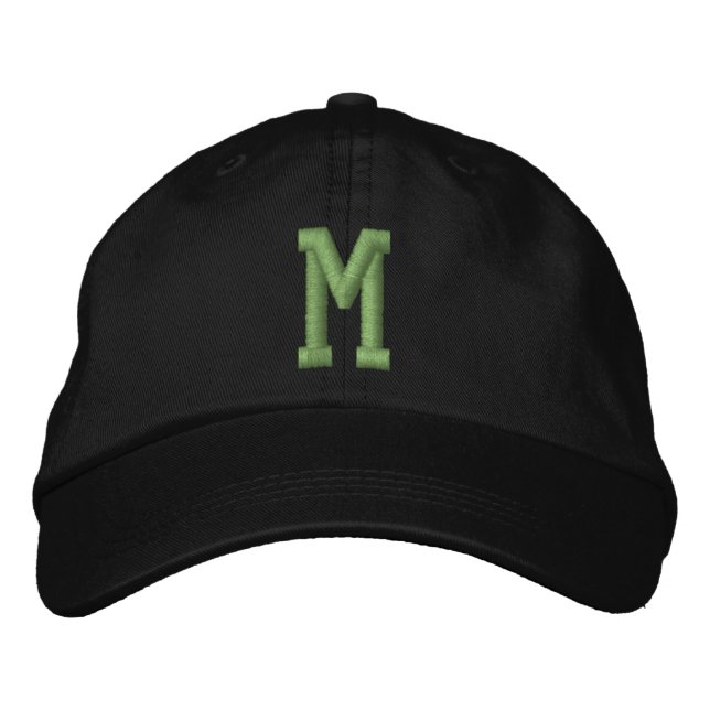 Personalized Monogram Bold Initial Embroidered Hat (Front)