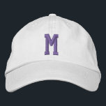 Personalized Monogram Bold Initial Embroidered Hat<br><div class="desc">Personalized Monogram Bold Initial embroidered cap/hats from Ricaso  - Easy change the monogram to your own - Monogrammed accessories.</div>