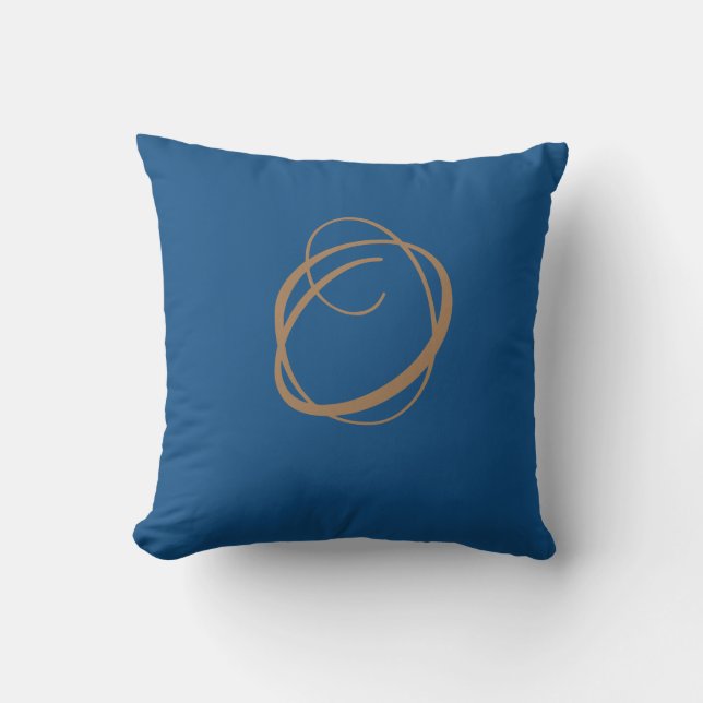 Personalized Monogram Classic Blue 2020 Cushion (Front)