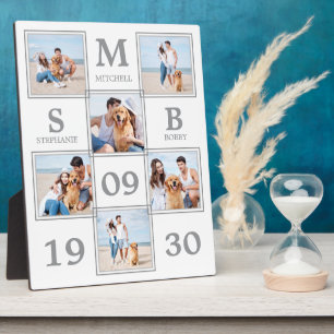 Personalized Monogram Couple Photo Collage Plaque
