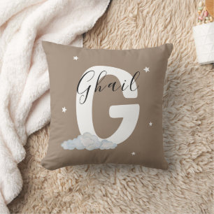 Personalized Monogram G Initial Decorative Throw Cushion