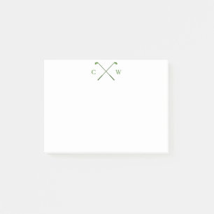 Personalized Monogram Green Golf Club Post-Its Post-it Notes