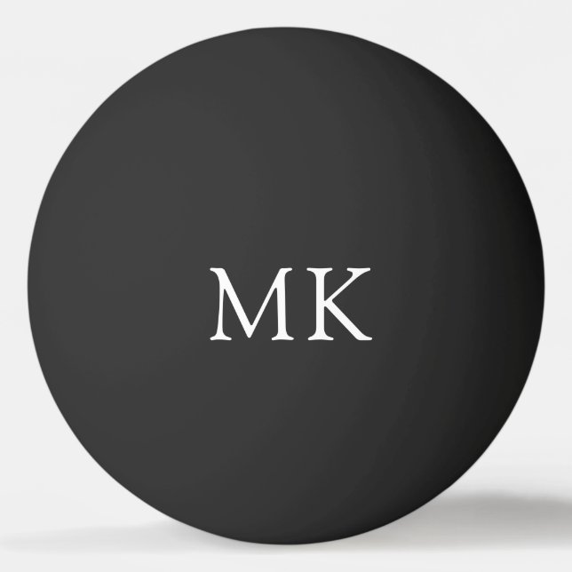 Personalized Monogram Initial Modern Ping Pong Ball (Back)