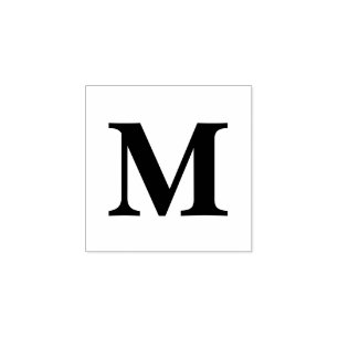 Personalized Monogram Initial Single Letter Custom Rubber Stamp