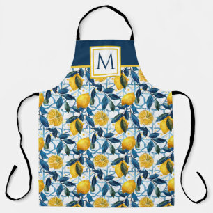 Personalized Monogram Lemon Kitchen Apron