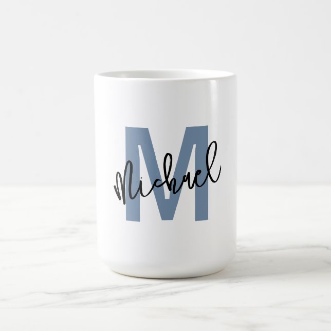 Personalized Monogram "M" with Name Michael –  Coffee Mug (Center)