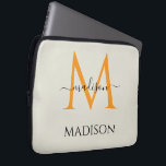 Personalized Monogram & Name Laptop Sleeve<br><div class="desc">Protect your device in style with a custom laptop sleeve featuring an elegant monogram and personalized name. Designed for both function and fashion, this sleek sleeve offers a snug fit to guard against scratches, dust, and everyday bumps. The refined monogram design adds a professional yet personal touch, making it ideal...</div>