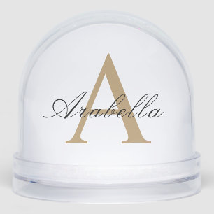Personalized Monogram Name Snowglobe