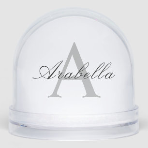 Personalized Monogram Name Snowglobe