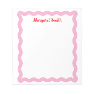 Personalized Monogram Notepads with Scallop Border