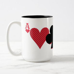 Personalized Monogram Playing Card Bridge & Poker Two-Tone Coffee Mug