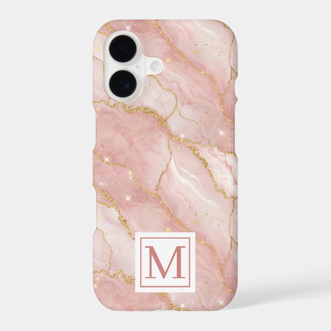 Personalized Monogram Rose Quartz Gold (Back)