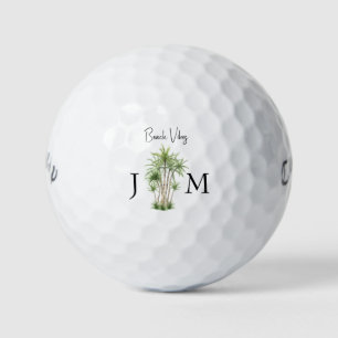 Personalized Monogram Tropical Titleist Pro V1 Golf Balls