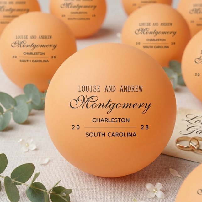 Personalized Monogram Wedding  Ping Pong Ball (Personalized Monogram Wedding Ping Pong Ball)
