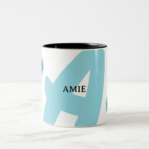 personalized Monogramed Initials, name, picture   Two-Tone Coffee Mug