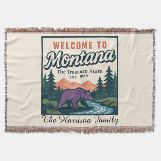 Personalized Montana Throw Blanket