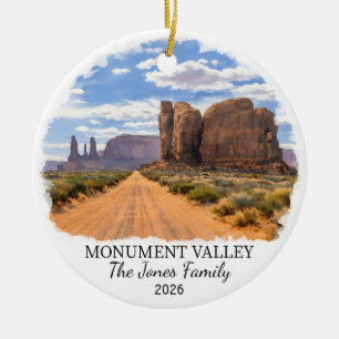 Personalized Monument Valley Navajo Tribal Park Ceramic Tree Decoration