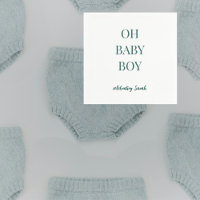 Personalized Moody Blue-Green Baby Boy Shower