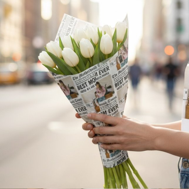 Personalized Mother’s Day Newspaper Wrapping Paper (Creator Uploaded)
