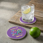 Personalized Mother & Son Graffiti Coaster<br><div class="desc">Bring a vibrant burst of energy to your home with this stylish Mother & Son graffiti art coaster! The rich purple background perfectly complements the colorful street-art illustration, creating a fun and trendy accent for any room. It’s a heartwarming, personalized gift for Mother’s Day or a special birthday celebration. Note:...</div>