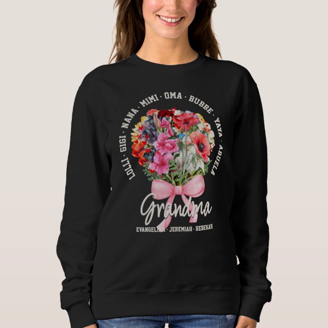Personalized Mother's Day Nana Mimi Gigi GRANDMA Sweatshirt (Front)