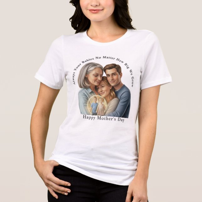 personalized mother's day photo  Tri-Blend shirt (Front)