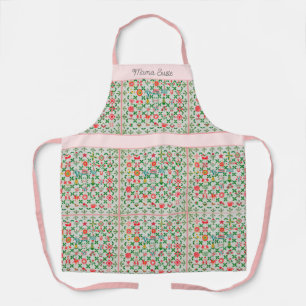 Personalized Mother's Day Vintage Quilt Medium Apron