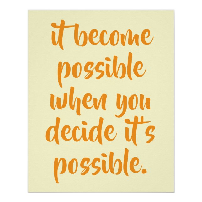 PERSONALIZED MOTIVATIONAL QUOTES SIMPLE STYLISH  POSTER (Front)