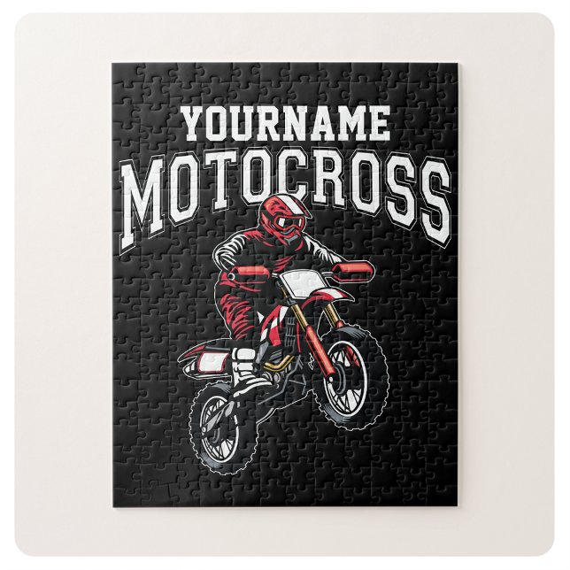 Personalized Motocross Dirt Bike Rider Racing  Jigsaw Puzzle (Creator Uploaded)