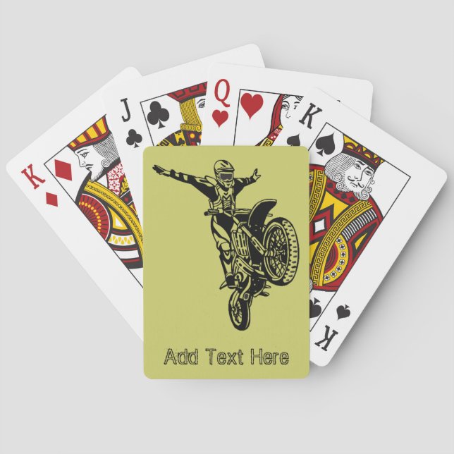 Personalized Motorcycle Playing Cards (Back)
