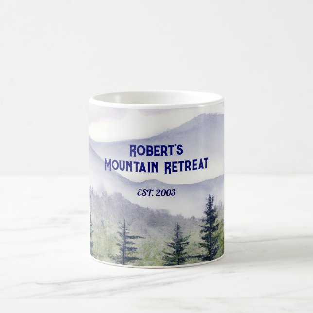 Personalized Mountain Themed Coffee Mug (Center)