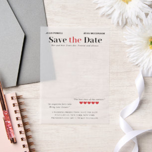 Personalized Movie Poster Save the Date Overlay Vellum Invitations