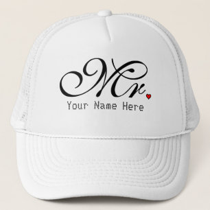 Personalized Mr. Husband Groom His Hers Newly Weds Trucker Hat