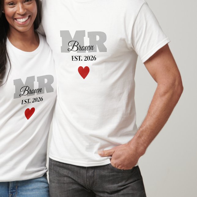 Personalized Mr Wedding Shirt Red Heart t-shirt (Creator Uploaded)