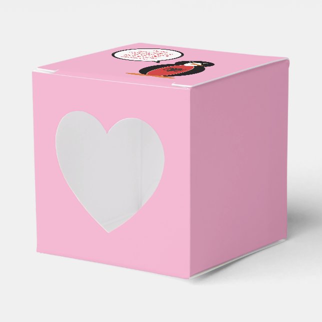 Personalized Ms. Penguin Albania Heart Favour Box (Front Side)