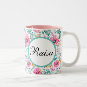 Personalized Mug Floral