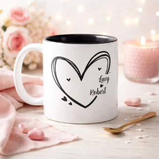 Personalized mug for couples with names