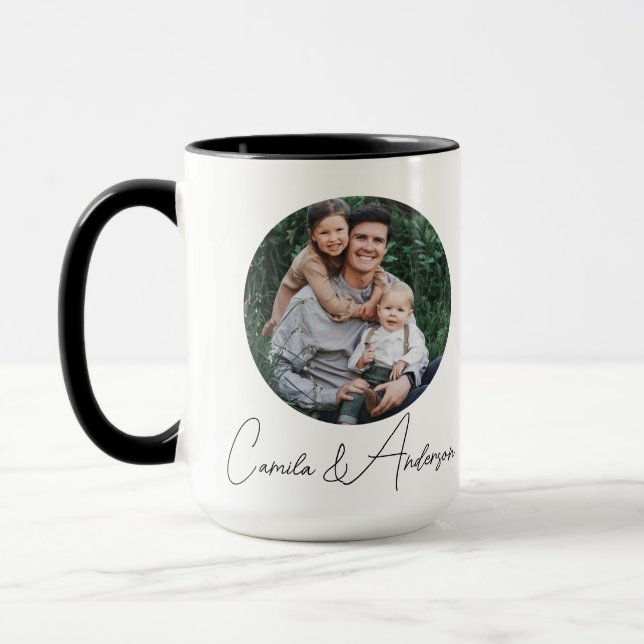 Personalized mug for dad with photo with dad. (Left)