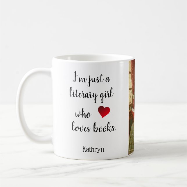 Personalized Mug "Literary Girl" (Left)