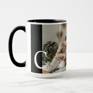Personalized mug with monogram and family photo
