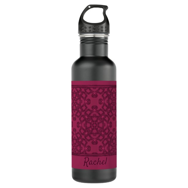 Personalized mulberry pattern 710 ml water bottle (Front)