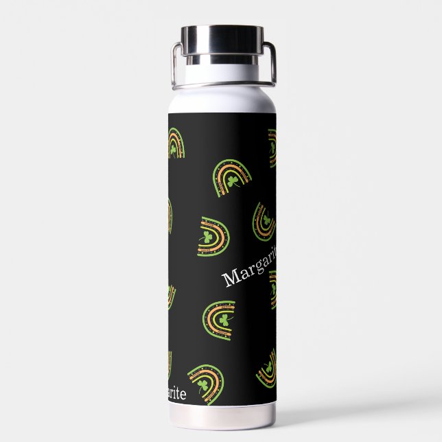 Personalized Multicolor Rainbows Water Bottle (Back)