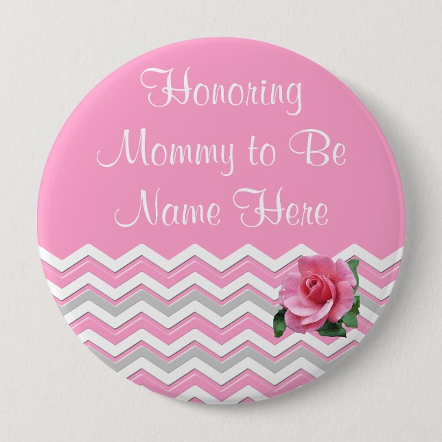 PERSONALIZED Mummy to Be Baby Shower Pin (Front)