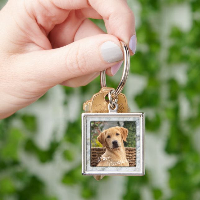 Personalized My Best Friend Photo Love Paw Key Ring (Hand)