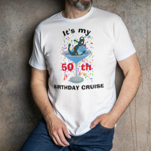 Personalized My Birthday Cruise Cocktail Anchor T-Shirt