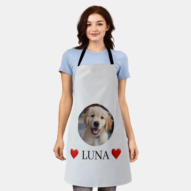 Personalized My Dog Photo & Name Apron (Worn)