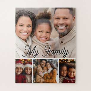 Personalized My Family Photos Template Jigsaw Puzzle