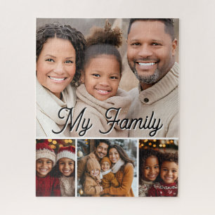 Personalized My Family Photos Template Jigsaw Puzzle