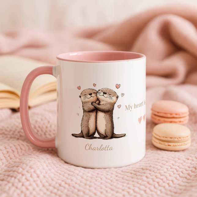 Personalized My Heart Is Yours Otter Mug (Creator Uploaded)